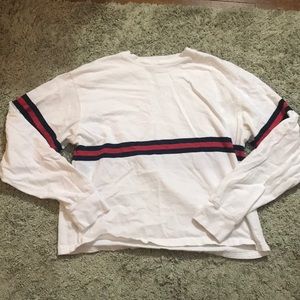 white long sleeve john galt shirt with stripes!